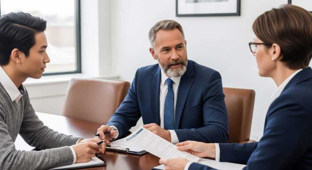 A tax professional advocating for a business owner during an audit.